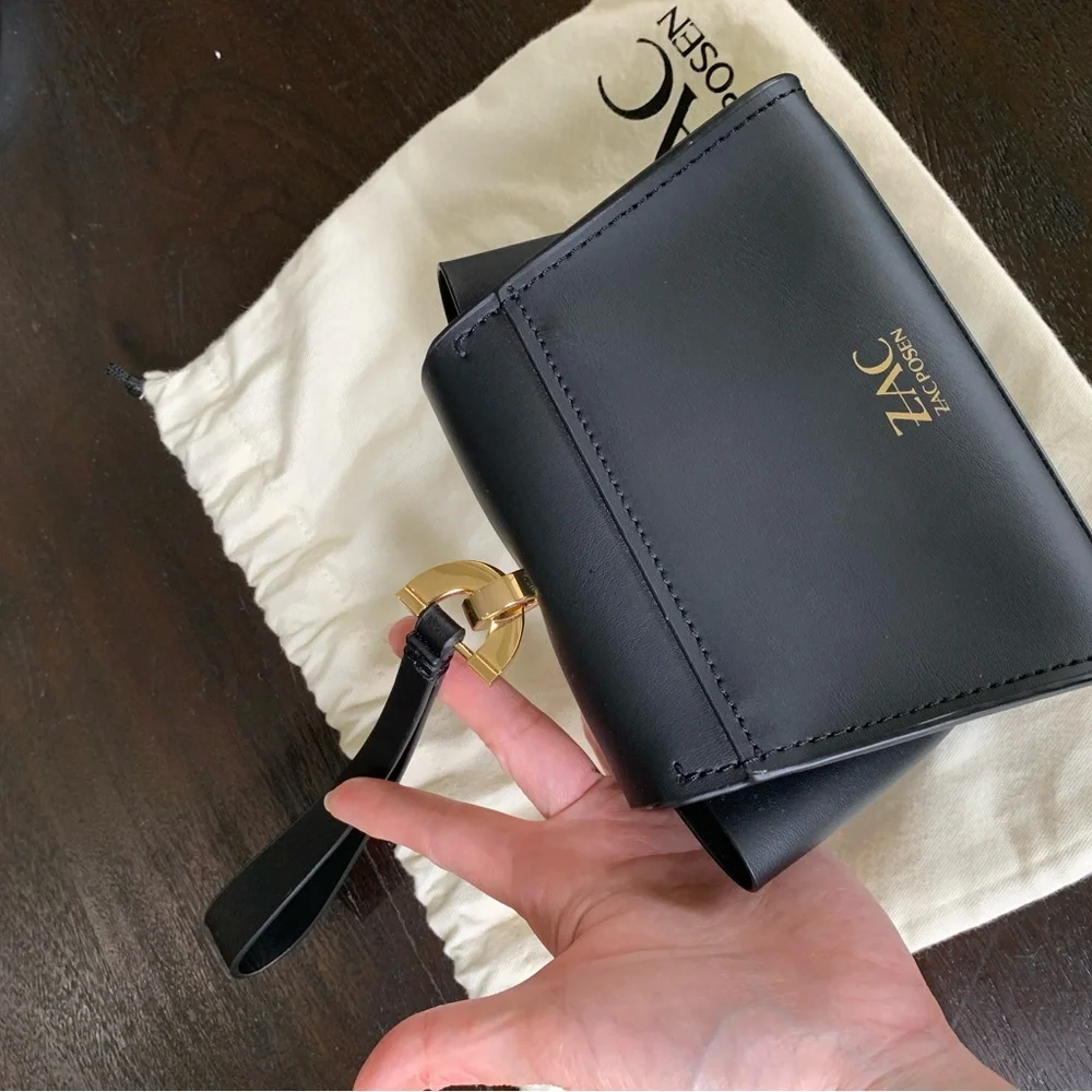 ZAC Zac Posen Black Wristlet with Gold Accent - Picture 2 of 5